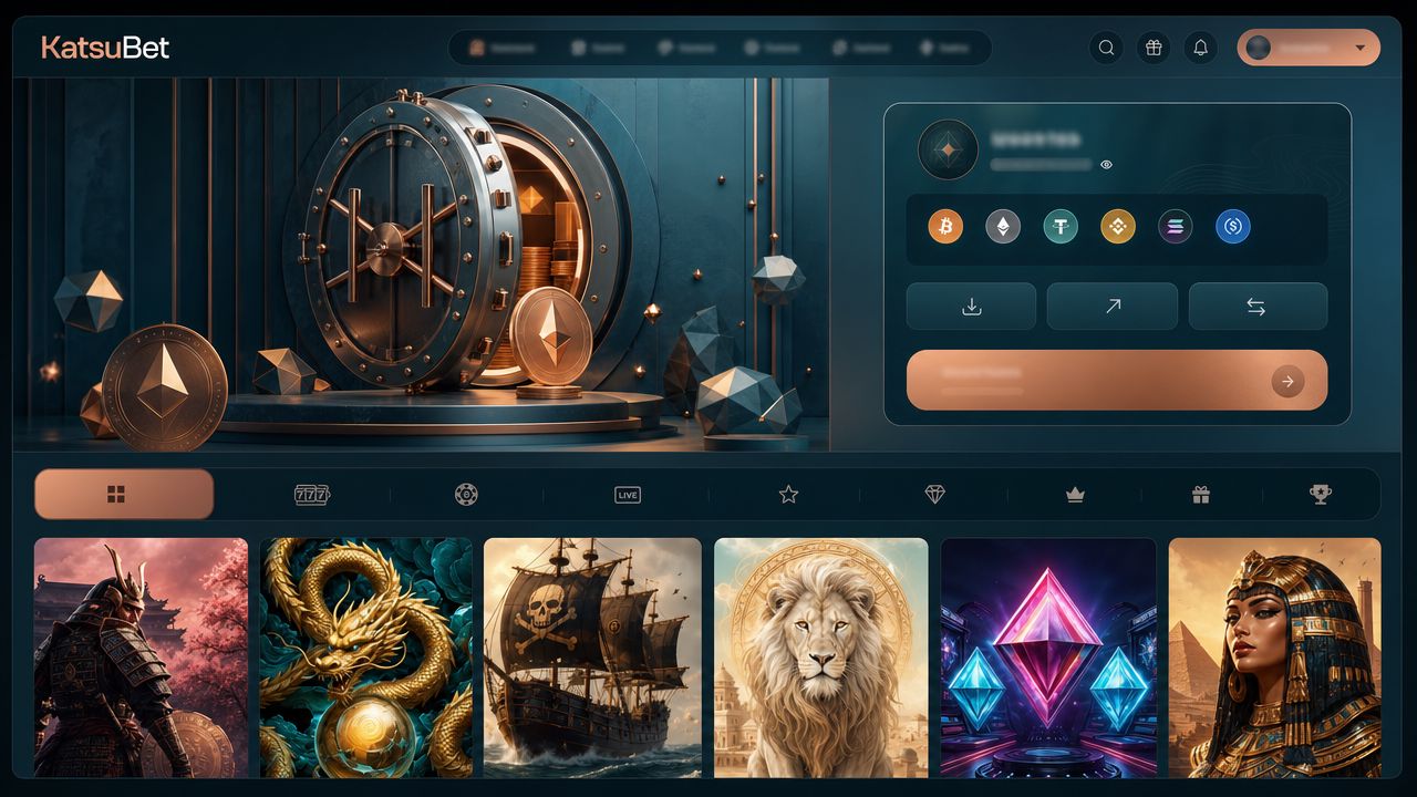 Startseite von KatsuBet in der Desktop-Ansicht